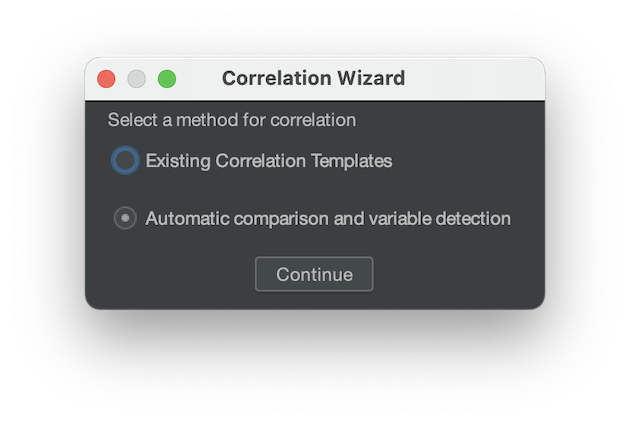 Select Correlation Method