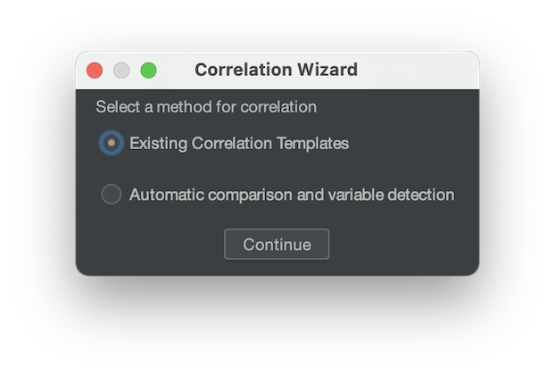 Select Correlation Method